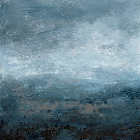 Water Study II White Modern Wood Framed Art Print by Gordon, Sharon