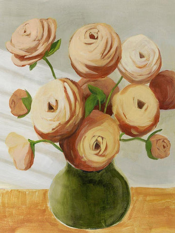 Afternoon Posy II White Modern Wood Framed Art Print with Double Matting by Popp, Grace