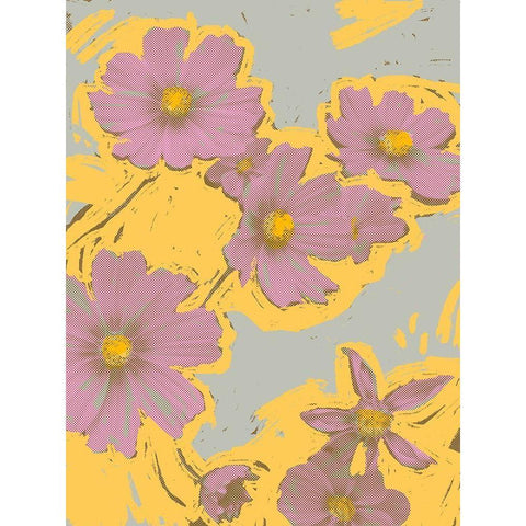 Pop Art Floral II Gold Ornate Wood Framed Art Print with Double Matting by Green, Jacob
