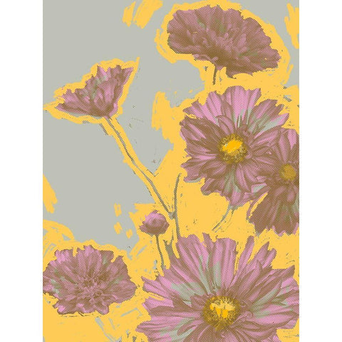 Pop Art Floral III Black Modern Wood Framed Art Print by Green, Jacob