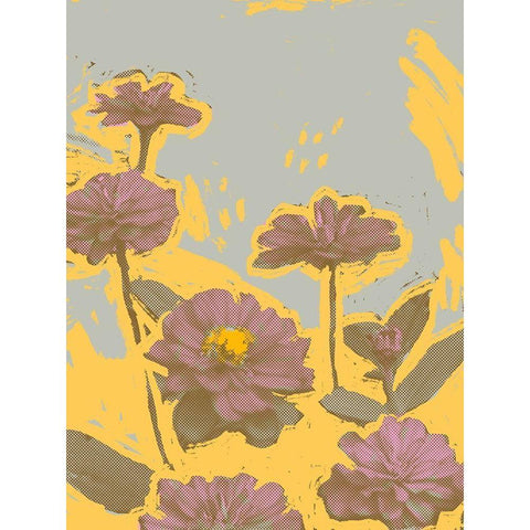 Pop Art Floral IV Black Modern Wood Framed Art Print by Green, Jacob