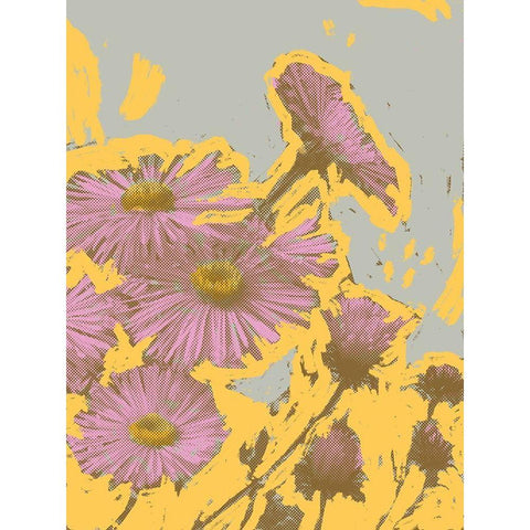 Pop Art Floral VI Black Modern Wood Framed Art Print by Green, Jacob