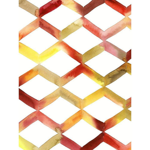 Sunshine Chevron I Black Modern Wood Framed Art Print with Double Matting by Popp, Grace