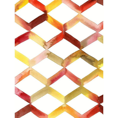 Sunshine Chevron II White Modern Wood Framed Art Print by Popp, Grace