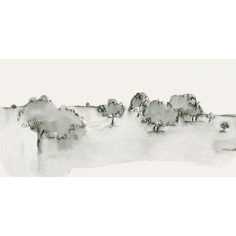Scenic Scribble I Black Modern Wood Framed Art Print with Double Matting by Caroline, Emma