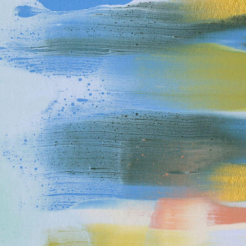 Rainbow Scrape II White Modern Wood Framed Art Print by Caroline, Emma