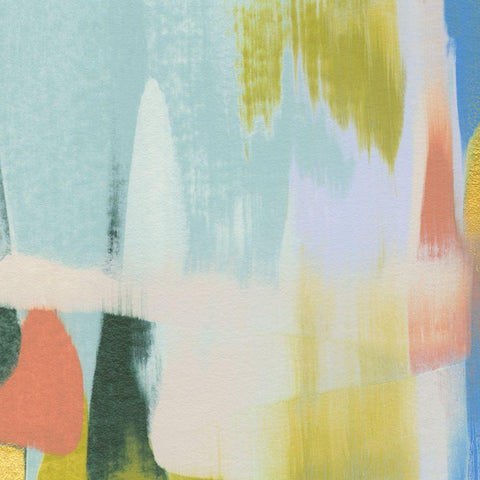 Rainbow Scrape IV Black Modern Wood Framed Art Print with Double Matting by Caroline, Emma