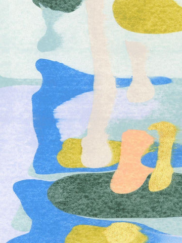 Rorschach Rainbow II Black Ornate Wood Framed Art Print with Double Matting by Caroline, Emma