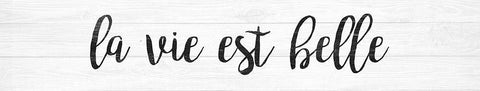 French Typography II White Modern Wood Framed Art Print with Double Matting by Hambly, Anna
