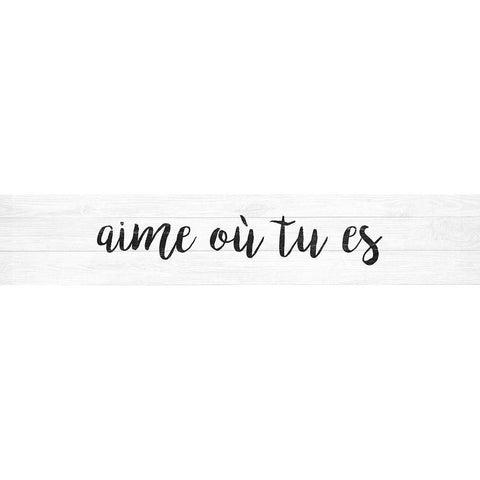 French Typography VI Black Modern Wood Framed Art Print by Hambly, Anna