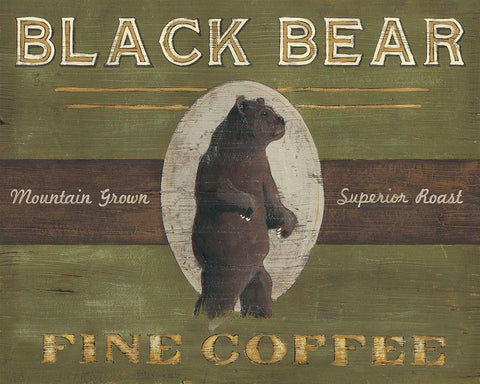 Lodge Coffee IV Black Ornate Wood Framed Art Print with Double Matting by Vess, June Erica