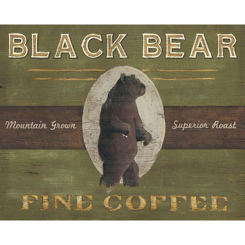 Lodge Coffee IV Black Modern Wood Framed Art Print by Vess, June Erica