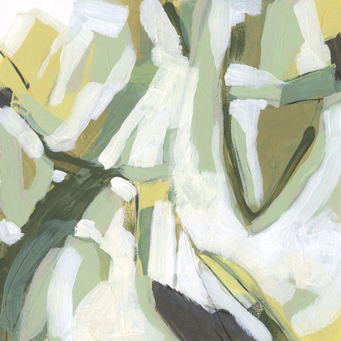 Electric Lichen IV Black Modern Wood Framed Art Print by Vess, June Erica