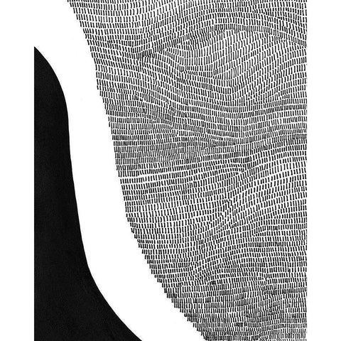 Black and White Abstract I Black Modern Wood Framed Art Print by Moore, Regina