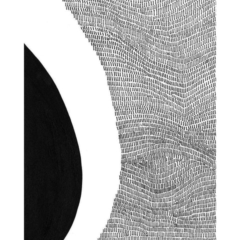 Black and White Abstract II Black Modern Wood Framed Art Print by Moore, Regina