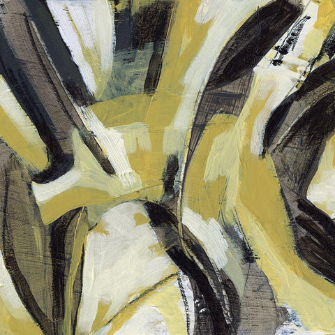 Citron Rhythm IV White Modern Wood Framed Art Print by Vess, June Erica