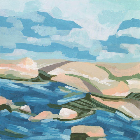 Sand Hills I Black Modern Wood Framed Art Print by Vess, June Erica