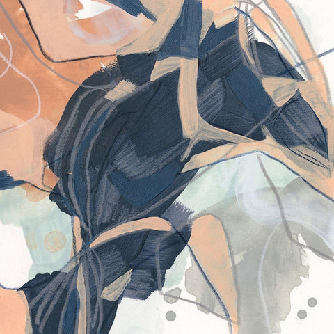 Sienna Spindle I White Modern Wood Framed Art Print by Vess, June Erica