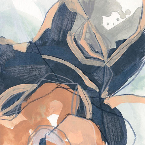 Sienna Spindle III Black Ornate Wood Framed Art Print with Double Matting by Vess, June Erica