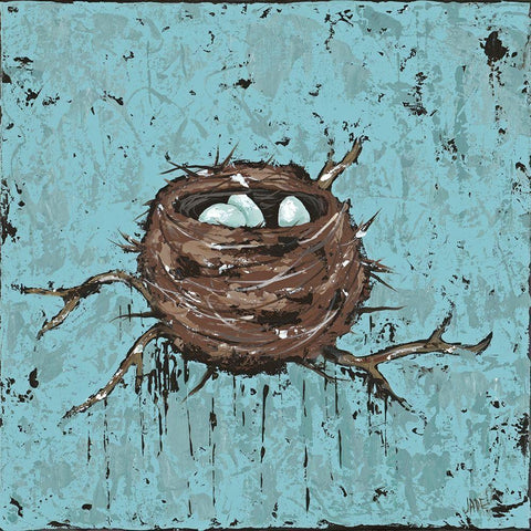 A New Beginning II Black Modern Wood Framed Art Print by Reynolds, Jade