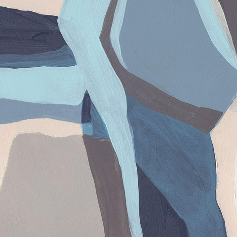 Blue Chrysalis II Black Ornate Wood Framed Art Print with Double Matting by Vess, June Erica