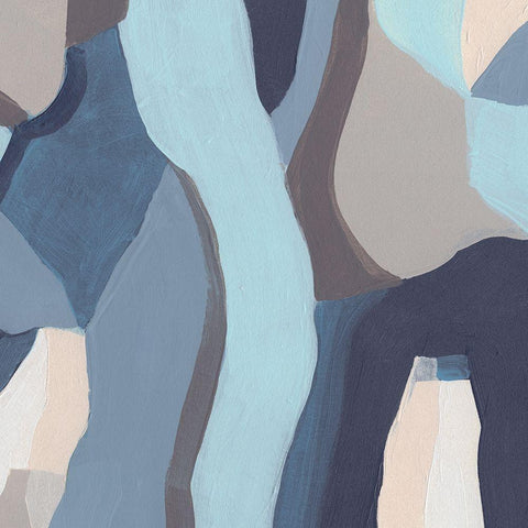 Blue Chrysalis III White Modern Wood Framed Art Print by Vess, June Erica