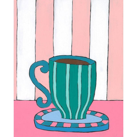 Mid Morning Coffee II Black Modern Wood Framed Art Print by Moore, Regina