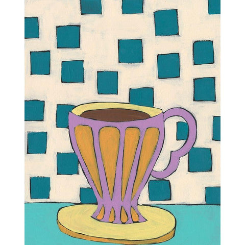 Mid Morning Coffee III Black Modern Wood Framed Art Print with Double Matting by Moore, Regina