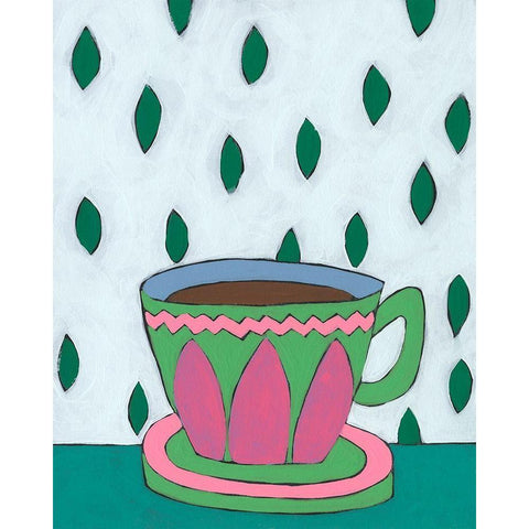 Mid Morning Coffee IV Black Modern Wood Framed Art Print with Double Matting by Moore, Regina