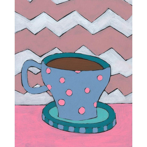 Mid Morning Coffee V Black Modern Wood Framed Art Print by Moore, Regina