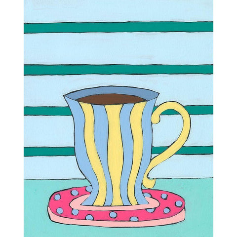Mid Morning Coffee VI White Modern Wood Framed Art Print by Moore, Regina