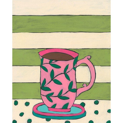 Mid Morning Coffee VII White Modern Wood Framed Art Print by Moore, Regina