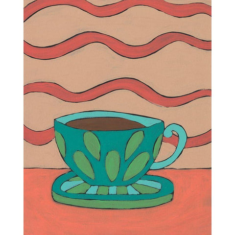Mid Morning Coffee IX Black Modern Wood Framed Art Print with Double Matting by Moore, Regina