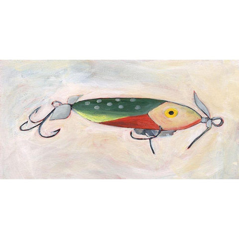 Retro Fishing Lure III Gold Ornate Wood Framed Art Print with Double Matting by Moore, Regina