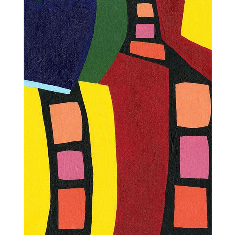 Color Me Happy I Black Modern Wood Framed Art Print with Double Matting by Moore, Regina