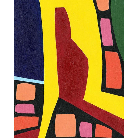 Color Me Happy II Black Modern Wood Framed Art Print with Double Matting by Moore, Regina