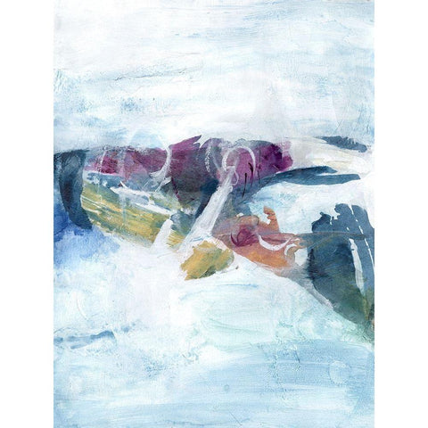 Gliding on Ice I Black Modern Wood Framed Art Print by Combs, Joyce