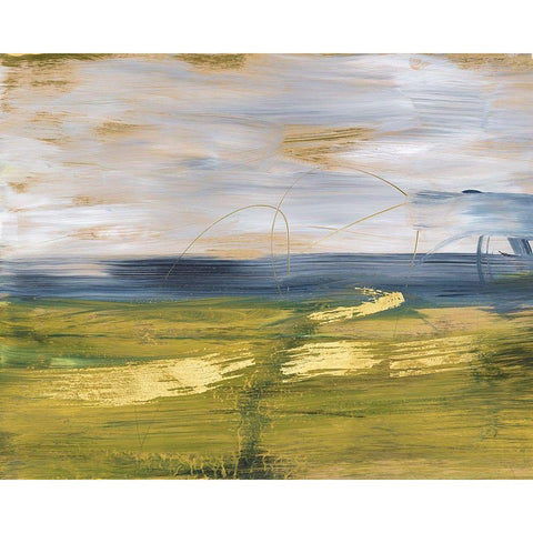 Sky and Land II Black Modern Wood Framed Art Print with Double Matting by Combs, Joyce
