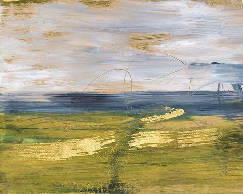 Sky and Land II Black Ornate Wood Framed Art Print with Double Matting by Combs, Joyce