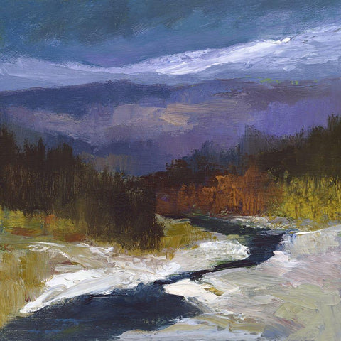 Mountain Colors I Black Modern Wood Framed Art Print by Finch, Sheila