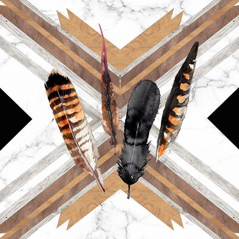 Santa Fe Skulls IV White Modern Wood Framed Art Print by Parker, Jennifer Paxton