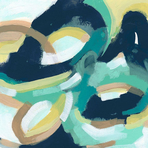 Mint Synergy III Black Modern Wood Framed Art Print by Vess, June Erica