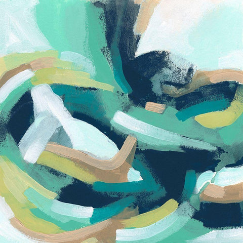 Mint Synergy IV Black Modern Wood Framed Art Print by Vess, June Erica