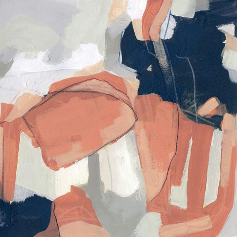 Sienna Cement I Black Modern Wood Framed Art Print by Vess, June Erica