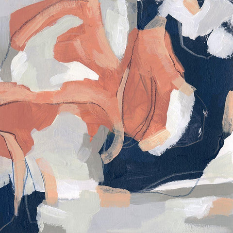 Sienna Cement II White Modern Wood Framed Art Print with Double Matting by Vess, June Erica