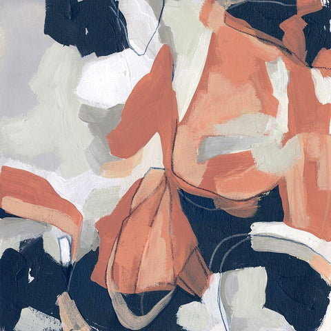 Sienna Cement IV Black Modern Wood Framed Art Print by Vess, June Erica