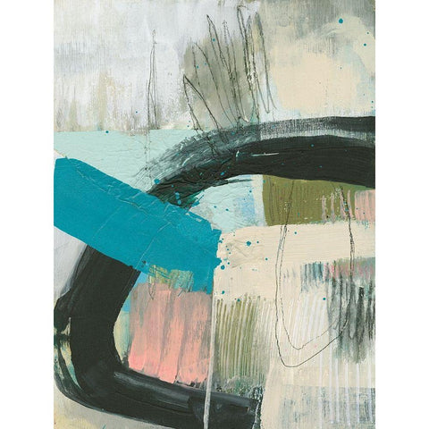 Layering Marks II Gold Ornate Wood Framed Art Print with Double Matting by Goldberger, Jennifer