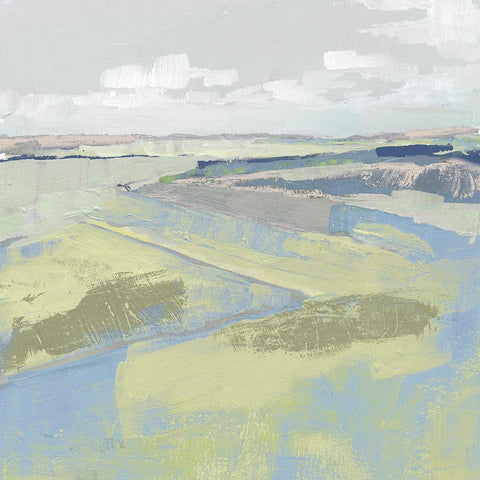 Pastel Prairie II Black Ornate Wood Framed Art Print with Double Matting by Parker, Jennifer Paxton