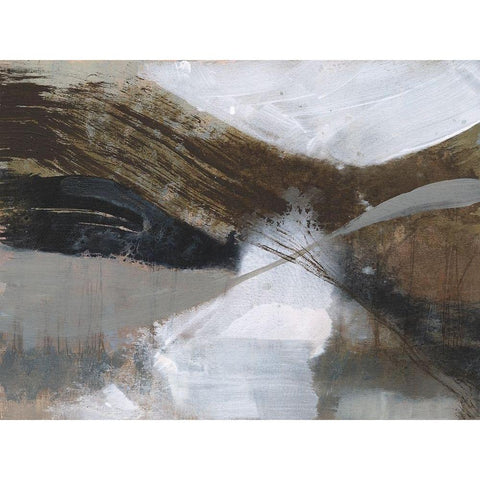 Clouded Vortex II Black Modern Wood Framed Art Print with Double Matting by Goldberger, Jennifer