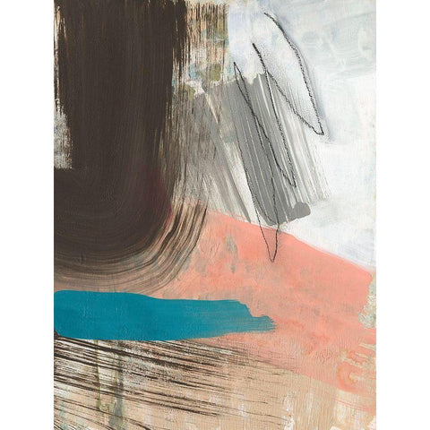 Swiped I White Modern Wood Framed Art Print by Goldberger, Jennifer